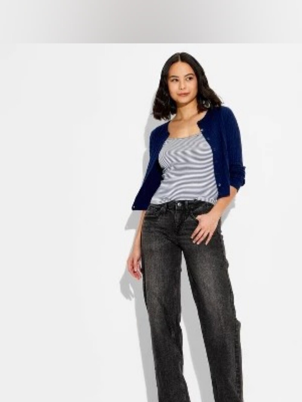 Wild Fable Low-Rise Straight Fit Jeans - Black Wash Size 10